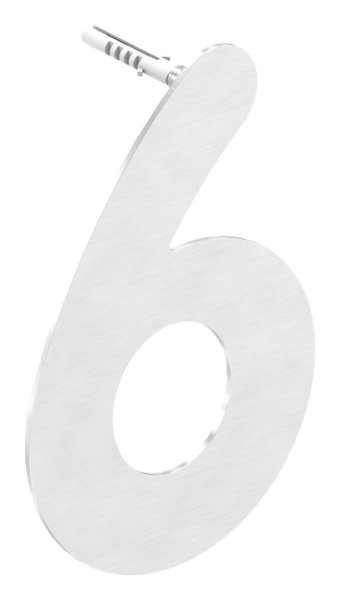 Hausnummer 6 - klein - Masse- 110 mm x 150 mm - V2A-11-8056.4