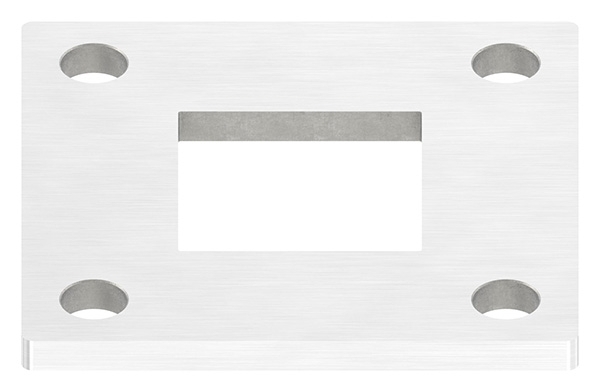 Plaque d'ancrage | dimensions : 92 x 92 x 6 mm | avec trou de centrage : 40,2 x 40,2 mm | V2A
