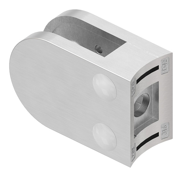 Pince en verre | Dimensions : 40x28x17.4 mm | Connexion Ø 42.4 mm | V2A