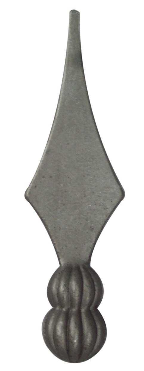 Zaunspitze Stahl geschmiedet Ø 98 mm- B 35 mm fuer 20×20 mm Vierkant roh-89-11E210598-A.4