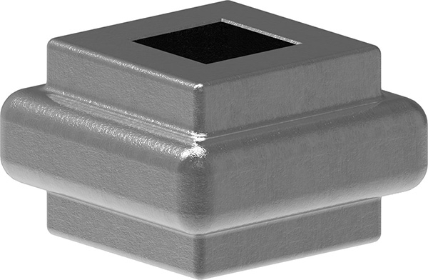 Zierhuelse - Masse- 33x22 mm - Lochung- 12-5x12-5 mm - Stahl S235JR- roh-30-3629.8