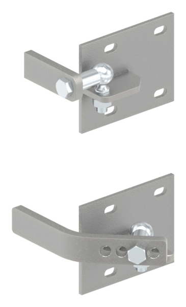 Ferrure de levage de la porte f. Fixation au poteau de maçonnerie