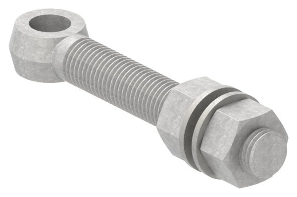 Charnière de portail M24 | Boulon à œil | Acier (brut) S235JR
