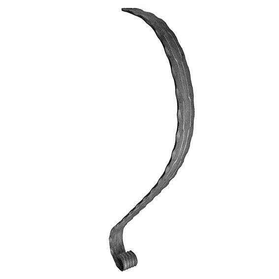 Handlauf Volute Stahl dekoriert- Hoehe 600mm- Profil 40x8mm-89-11U1P01040X8-A.4