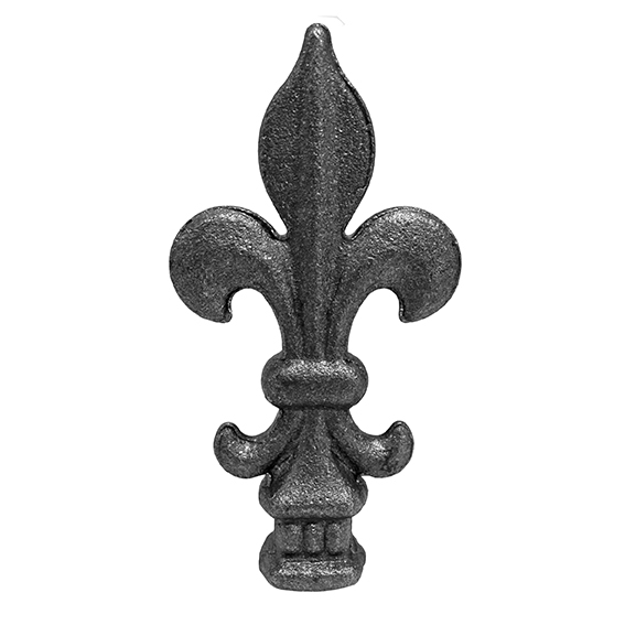 Zaunspitze Stahl geschmiedet  105 mm- B 53 mm fuer 15×21 mm Profil roh-89-11E2137105-A.4