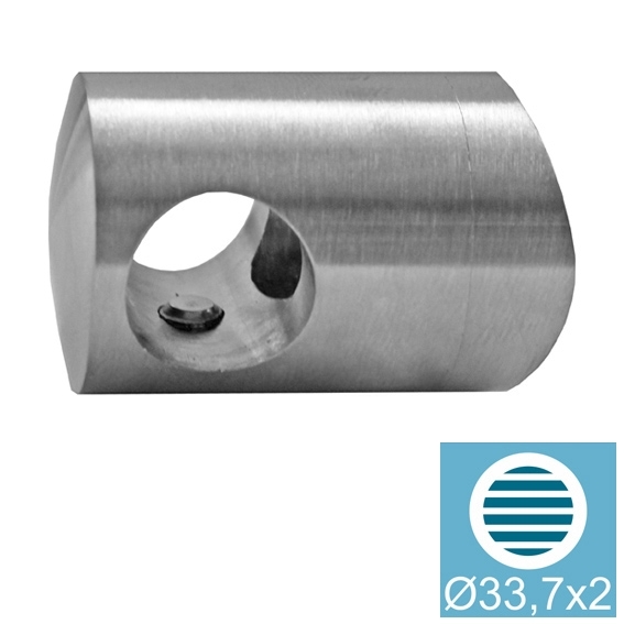 Fuellstabhalter Edelstahl AISI 304 fuer Stab Ø 12 mm Pfosten Ø 33-7 mm neigbar-89-11A0830033-A.4