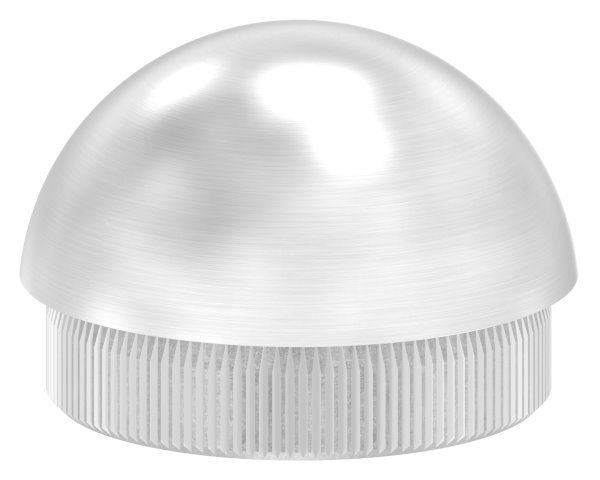 Bouchon demi-rond V2A matériau plein pour Ø 48,3x2,6 mm