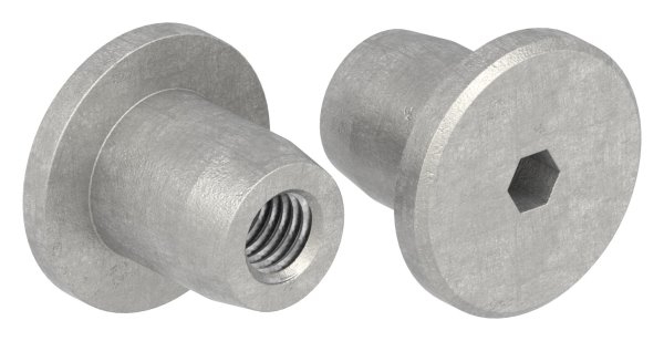 Huelsenmutter Edelstahl V2A M5 Flachkopf Innensechskant-88-1158383-240.5