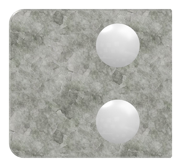Glasklemme 45x45x26 mm AbZ fuer Anschluss Ø 42-4 mm Zink-10-3042.3ABZ