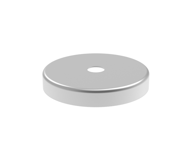 Rosette de couverture | dimensions : Ø 74x11 mm | pour tube rond : Ø 12 mm | V2A
