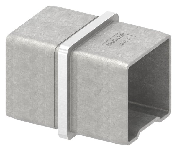 Vierkantrohr-Steckverbinder V4A 40x40x2-0 mm gerade-88.1110104040