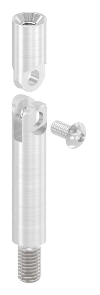 Gelenkstift Edelstahl V2A Ø 12 mm- L 68 mm- M8 Aussengewinde- M6 Innengewinde-88-1150232-240-12.68
