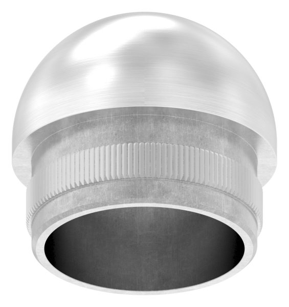 Rohrkappe V2A Edelstahl Ø 33-7 mm x 2-0 mm halbrund zum Einschlagen-11-5220.4