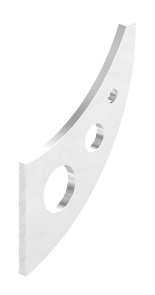 Handlaufschwert V2A 4 mm stark 66 mm Wandabstand zum Anschweissen geschliffen Korn 240-88-1154133.240