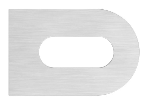 Plaque à souder | dimensions : 30x20x4 mm | avec trou oblong : Ø 17x7 mm | V2A