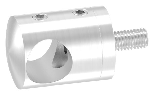 Support de barre transversale Ø 22 mm | raccord : plat | avec trou : 14,2 mm | V2A