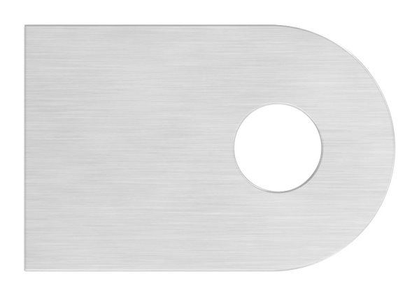 Anschweisslasche 30x20x4 mm mit Rundloch- Ø 7 mm V2A-11-2440.4