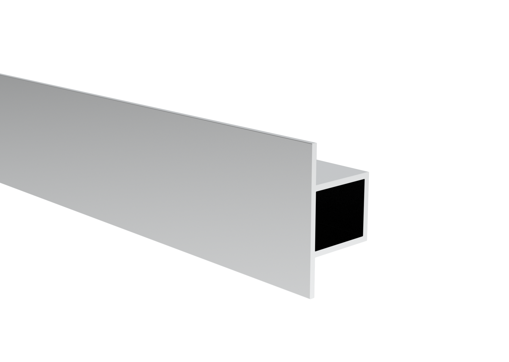 Aluminium T-Profil geschlossen 75 x 35 x 40 x 3 mm- 6000 mm-89.ALT75X35X40X36000