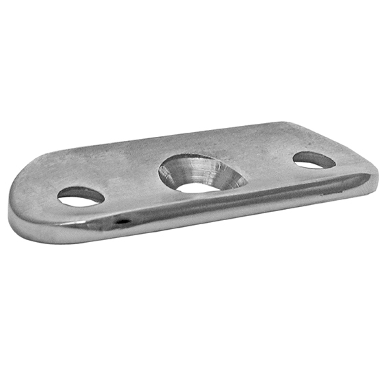 Anschraubeplatte Edelstahl AISI 304 fuer Handlauf D42-4 mm Bohrung 12 mm Schliff-89-11A1800042012-A.4