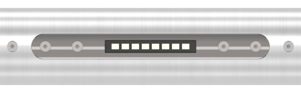 LED Handlauf V2A 42-4 x 2-0 mm 400 mm 3000 K warmweiss-88-11LED-MUSTER-1.3000K