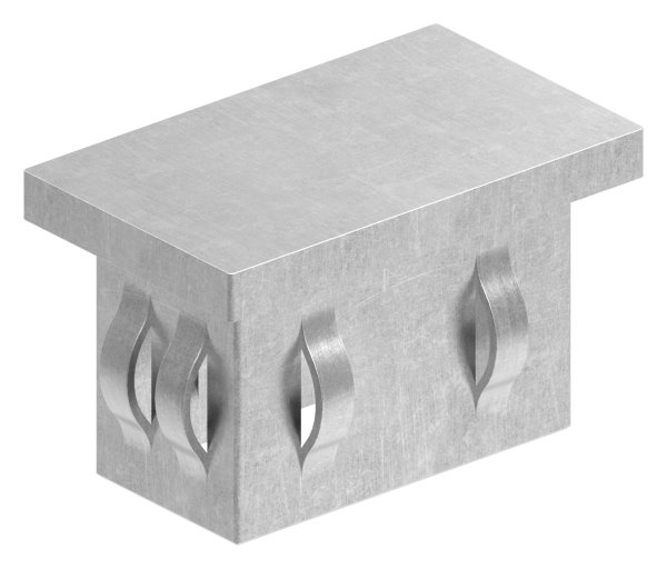 Stahlstopfen flach - fuer Rohr 50x30x2-0-3-0 mm - Stahl S235JR- roh-30-2947.8