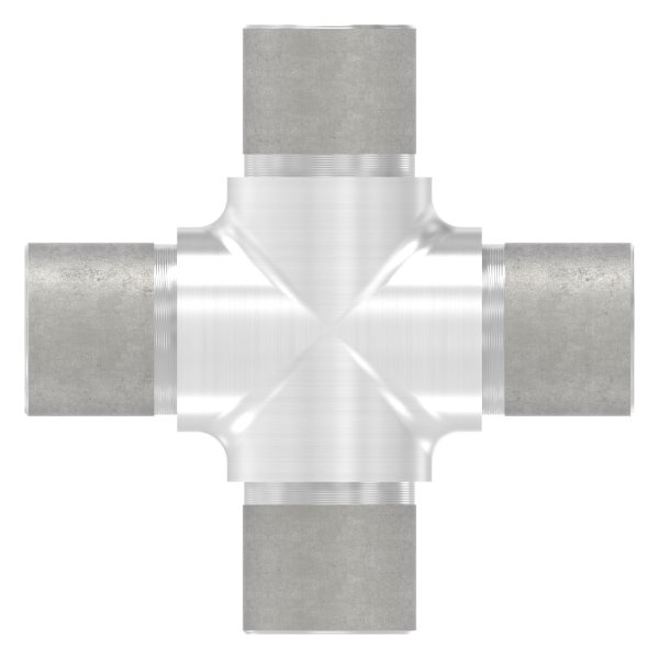Traverse avec même sortie pour tube rond Ø 26.9x2.0 mm V4A