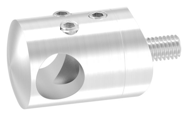 Querstabhalter V2A Edelstahl – Anschluss Ø 42-4 mm- Stossverbindung Ø 22 mm fuer Rundstaebe 12 mm-11-1040-A.4