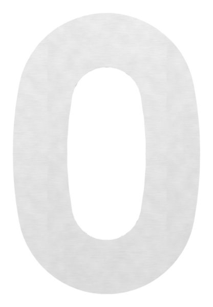 Numéro de maison 0 | grand | Dimensions : 200 mm x 300 mm | V2A