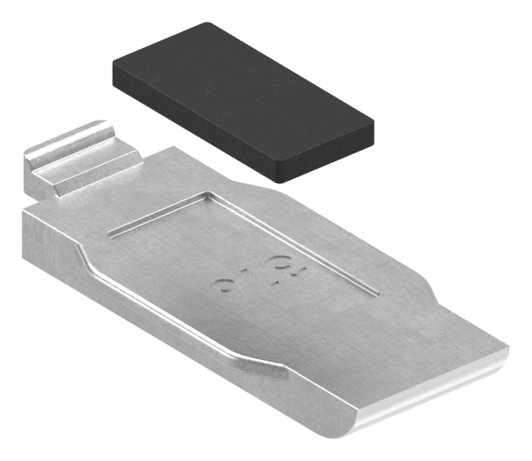 Sicherungsplatte Edelstahl V4A fuer Glasklemme Modell 36-88-1136-BODEN.V4A