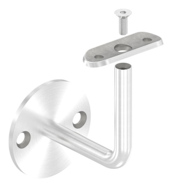 Handlaufhalter V2A fuer Rohr 42-4 mm Ronde Ø 70x4 mm Wandabstand 79 mm verschweisst-88-1150304-240.V