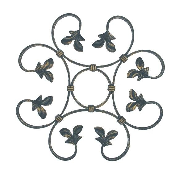 Zierornament Stahl geschmiedet 400x400 mm- 12x6 mm-89-11F75-A.4