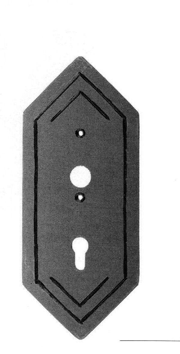 Schlossplatte - Masse- 123x295x4 mm - Stahl S235JR- roh-30-3332.8