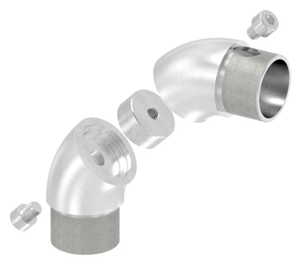 Coude réglable, pour tube rond Ø 42.4x2.6 mm V2A