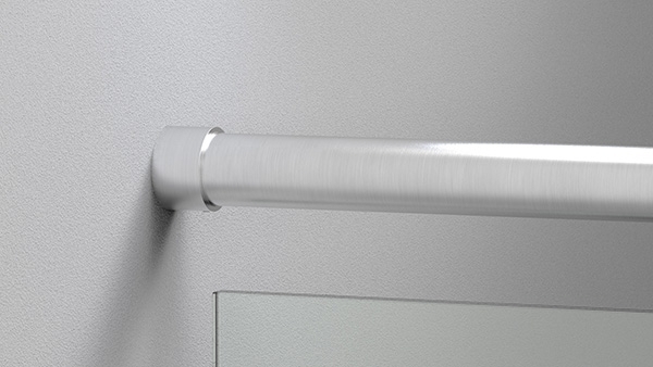 Wandbefestigung  zum Klemmen fuer Rundrohr Ø 33-7 mm - V2A-11-3068.4