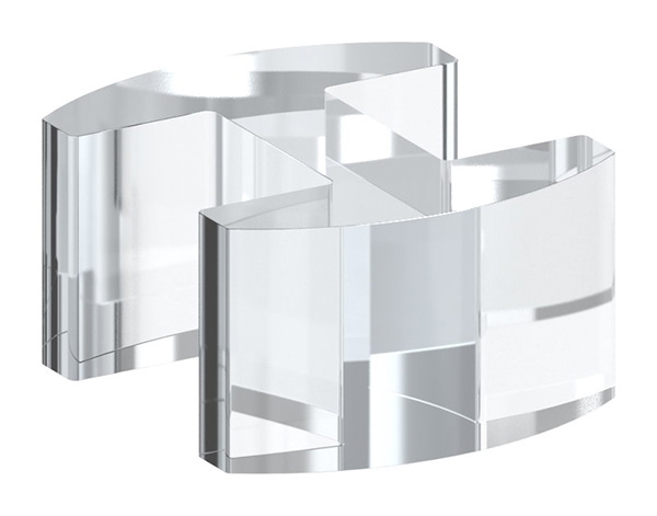 Aligneur de verre | pour verre : 12.76-13.52 mm | plastique PMMA