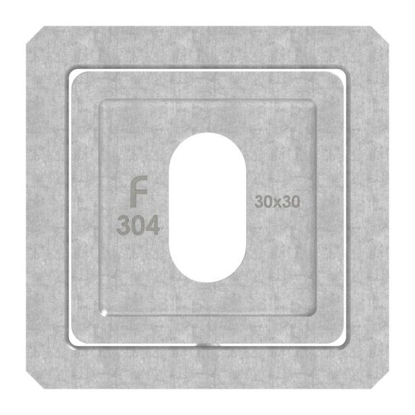 Support mural pour tube carré 30 x 30mm