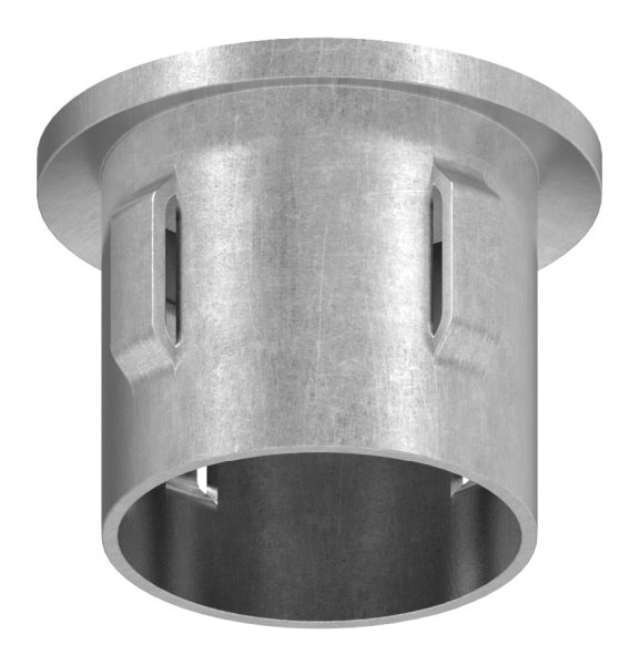 Stahlstopfen - leicht gewoelbt - mit M8 - fuer Rundrohr Ø 33-7x2-5-2-9 mm - Stahl S235JR- roh-30-2921.8
