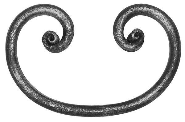 Rundeisenbarock - Masse- 110x60 mm - Stahl S235JR- roh-30-1911.8