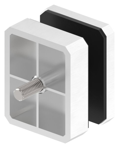 Glaspunkthalter 63 x 78 mm- V2A- rechteckig- Anschluss- Flach mit AbP-88-1160199.240