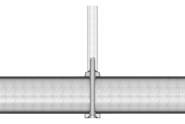 Pièce de compensation pour tube 33,7mm, Ø 18mm, avec trou 7mm, V2A