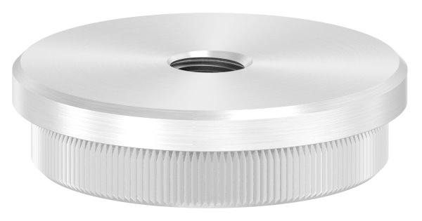 Bouchon plat V2A en matière solide avec M10 pour Ø 48,3x2,5 mm