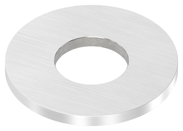 Plaque d'ancrage | dimensions : 80x6 mm | rectification longitudinale et trou central | V2A