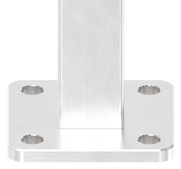 Ancrage au sol et au mur avec moletage pour tube 40x40 mm