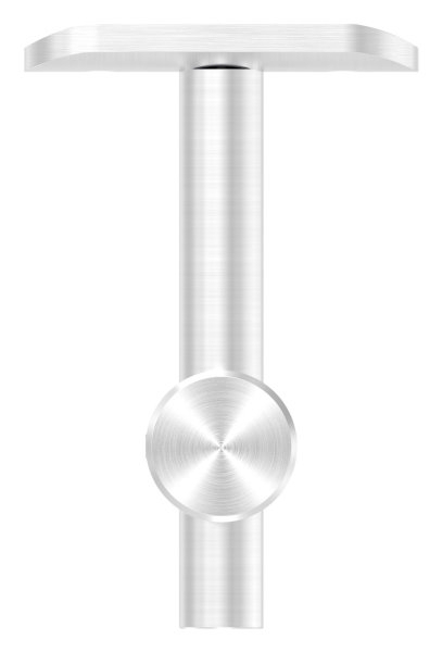 Support de main courante réglable en hauteur et plaque de maintien pour Ø 42,4 mm V2A