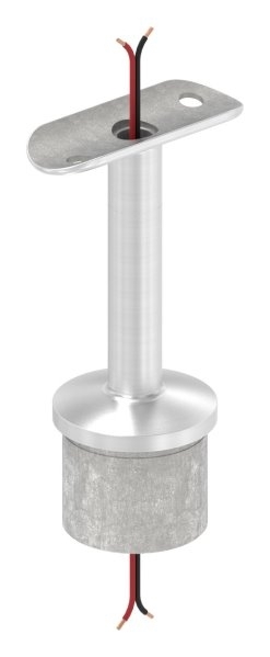 Rohrabschlussstopfen V4A fuer Rohr Ø 42-4 mm- Stift Ø 14 mm fuer LED Handlauf-88-1160421-V4A-25.LED