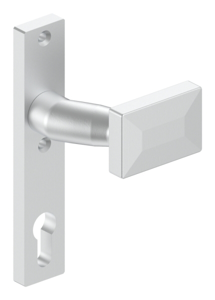 Poignée de porte en aluminium | forme : coudée | aluminium EV1