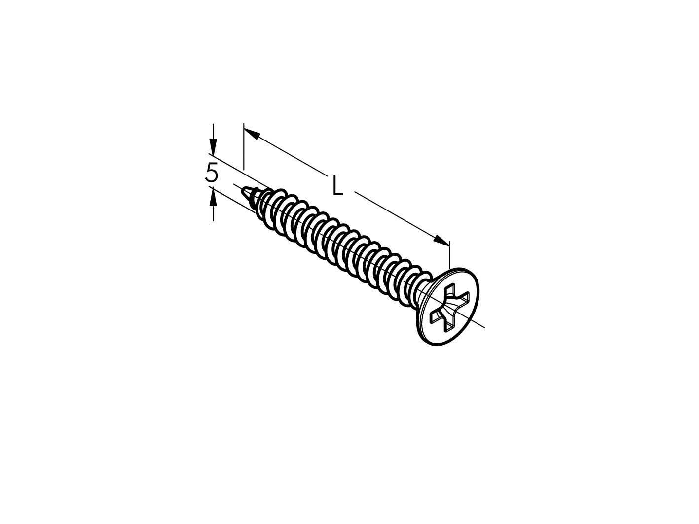 Senkkopf-Spanplattenschraube Edelstahl AISI 316 5x45 mm DIN 7505A-89-11A4DIN7505A5X45-A.4