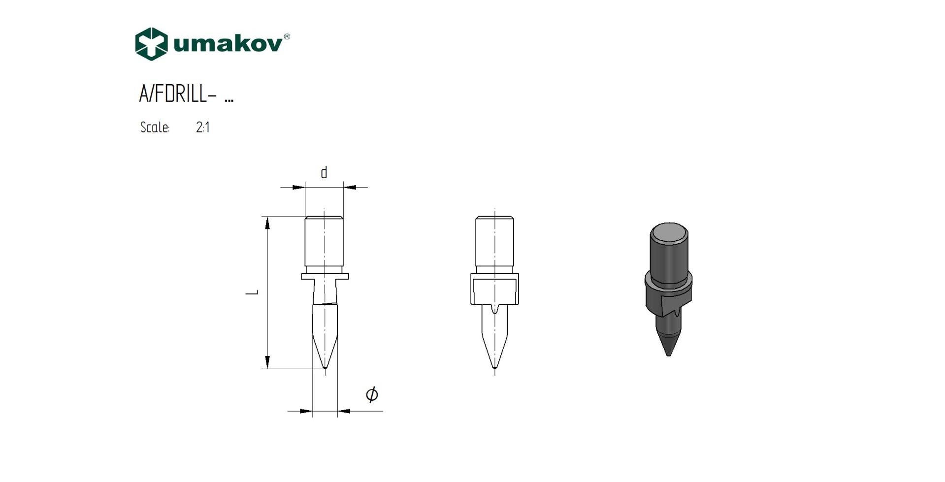 Fliessbohrer Hartmetall M5 d=8 mm L=29-5 mm CUT-89-11AFDRILLM5C-A.4