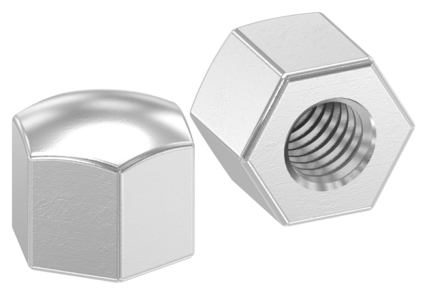 Ecrou hexagonal M6 à tête plate, DIN 917, A2