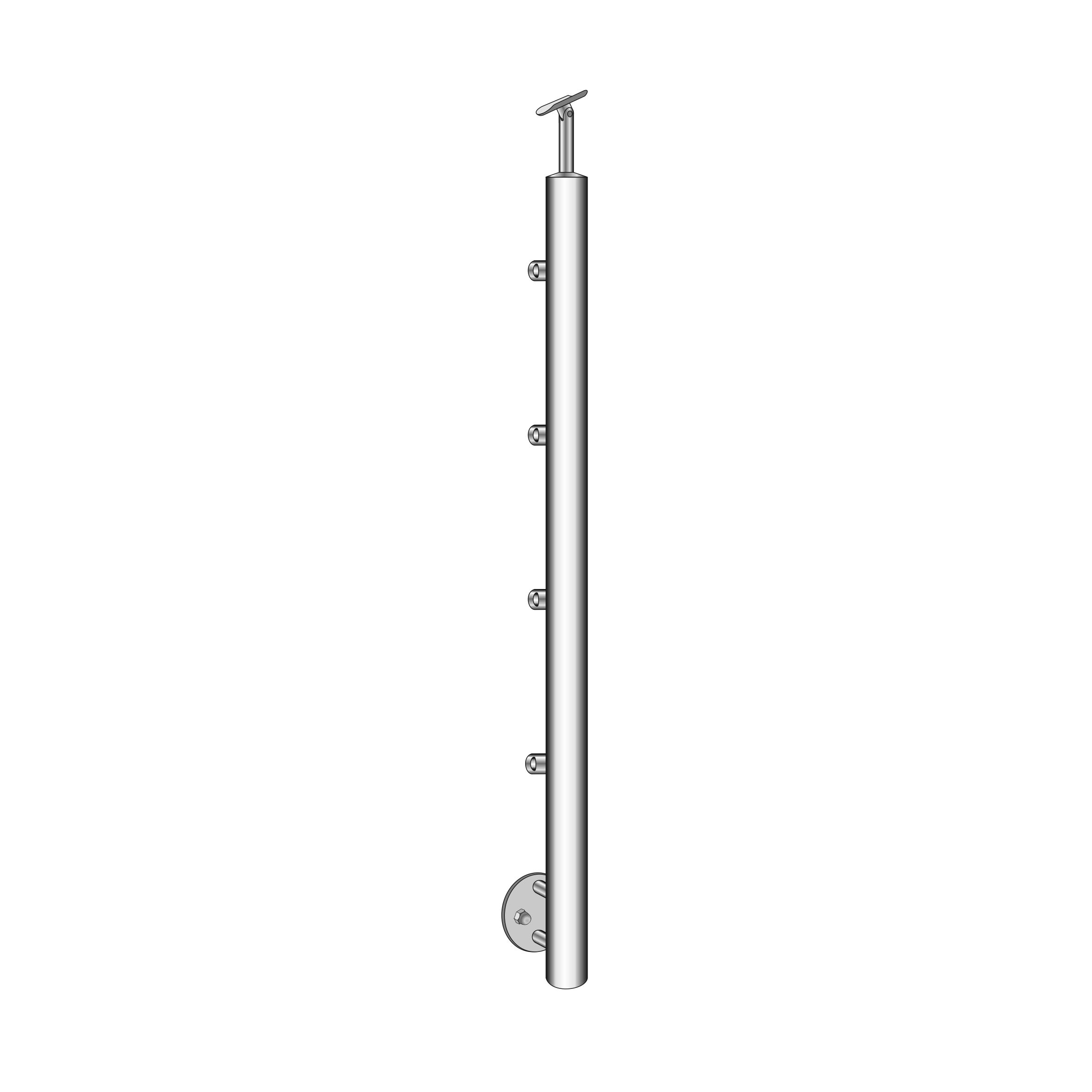 Poteau de balustrade | longueur : 900 mm | pour montage latéral | V2A